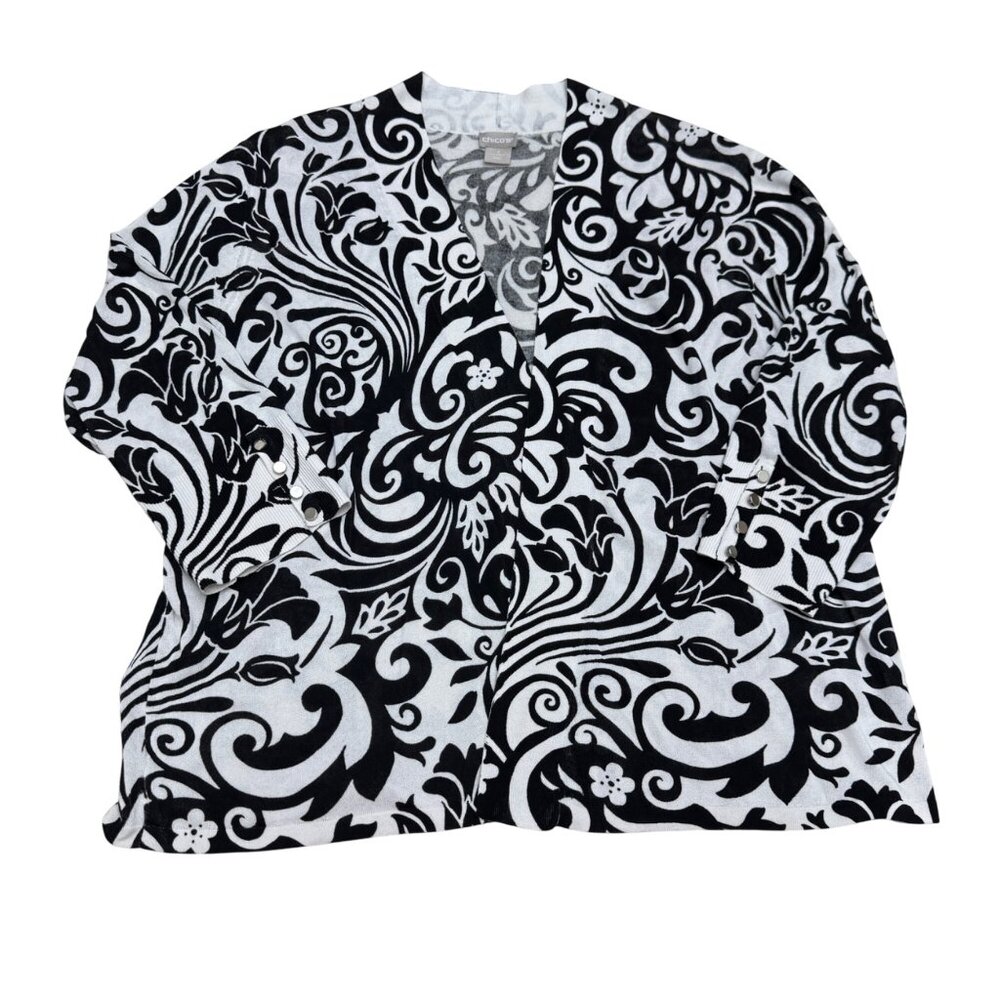 NEW Chico's The Perfect Layer Cardigan Sweater Women's Open Front Size 2 /US L